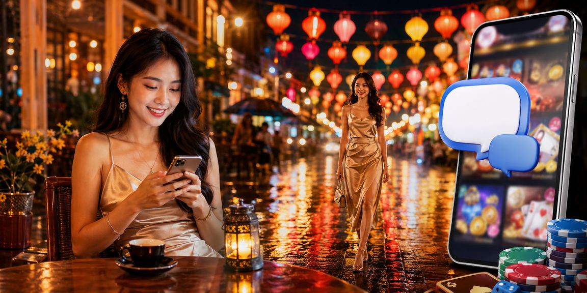 Người dùng TP.HCM mở ứng dụng casino di động bên ly cà phê buổi sáng để xem khuyến mãi