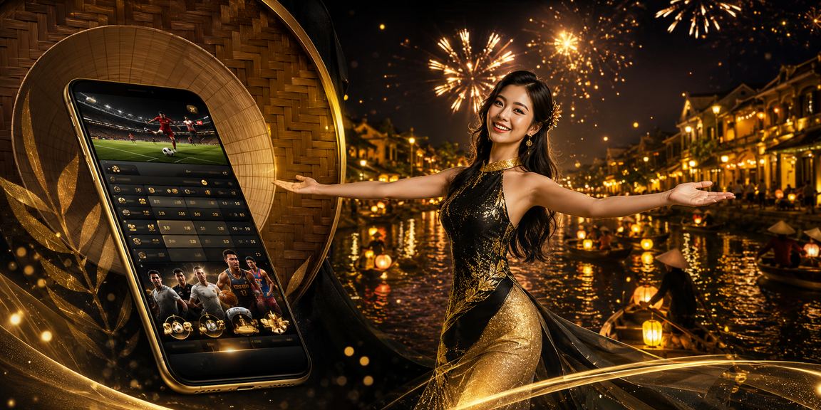 Người dùng đội nón lá tại Hội An đặt cược thể thao trực tuyến trên điện thoại di động